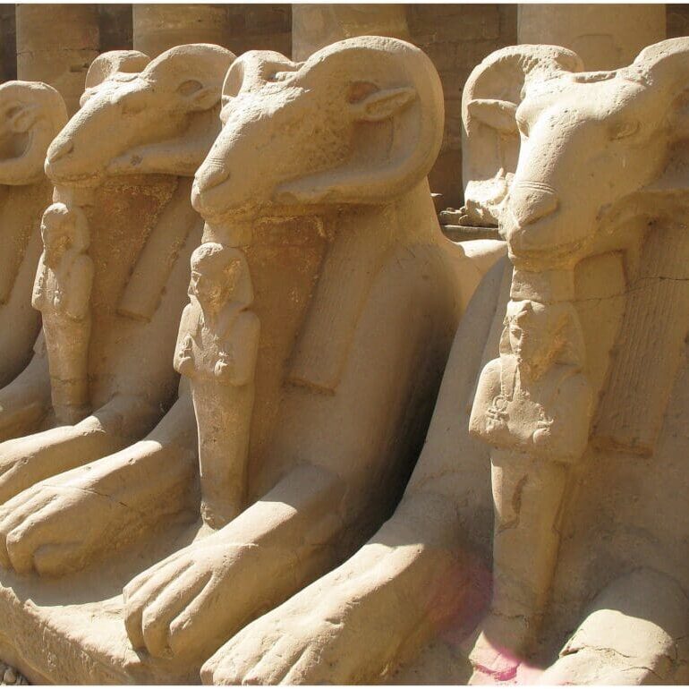 Karnak-ram-headed-sphinxs